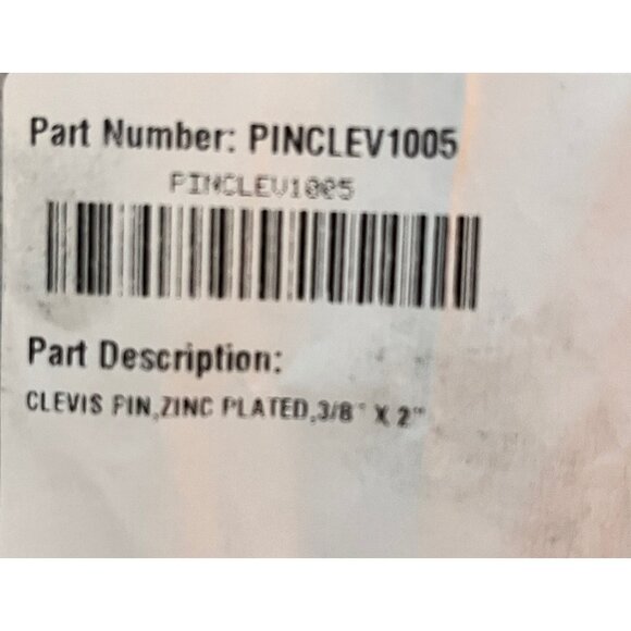 Pride Part # PINCLEV1005 Clevis Pin Pair Zinc Plated 3/8"x2" Wheelchair Use - Picture 3 of 3